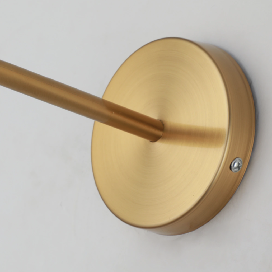Stella Modern Hanging Wall Light in Brass and Glass