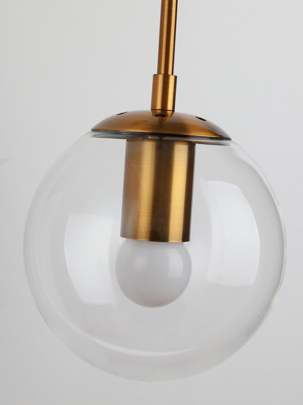 Stella Contemporary Hanging Wall Light - Brass and Glass