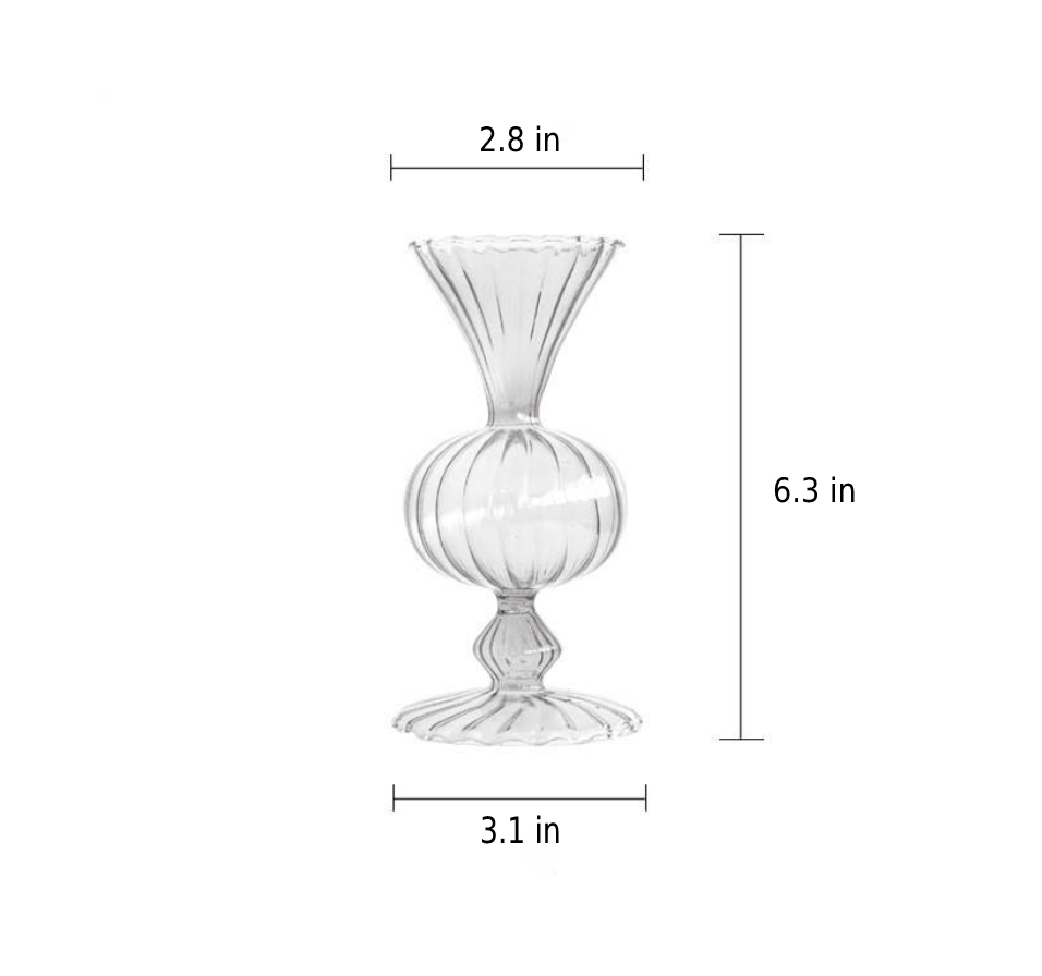 Textured Petal Glass Vase for Elegant Home Decor