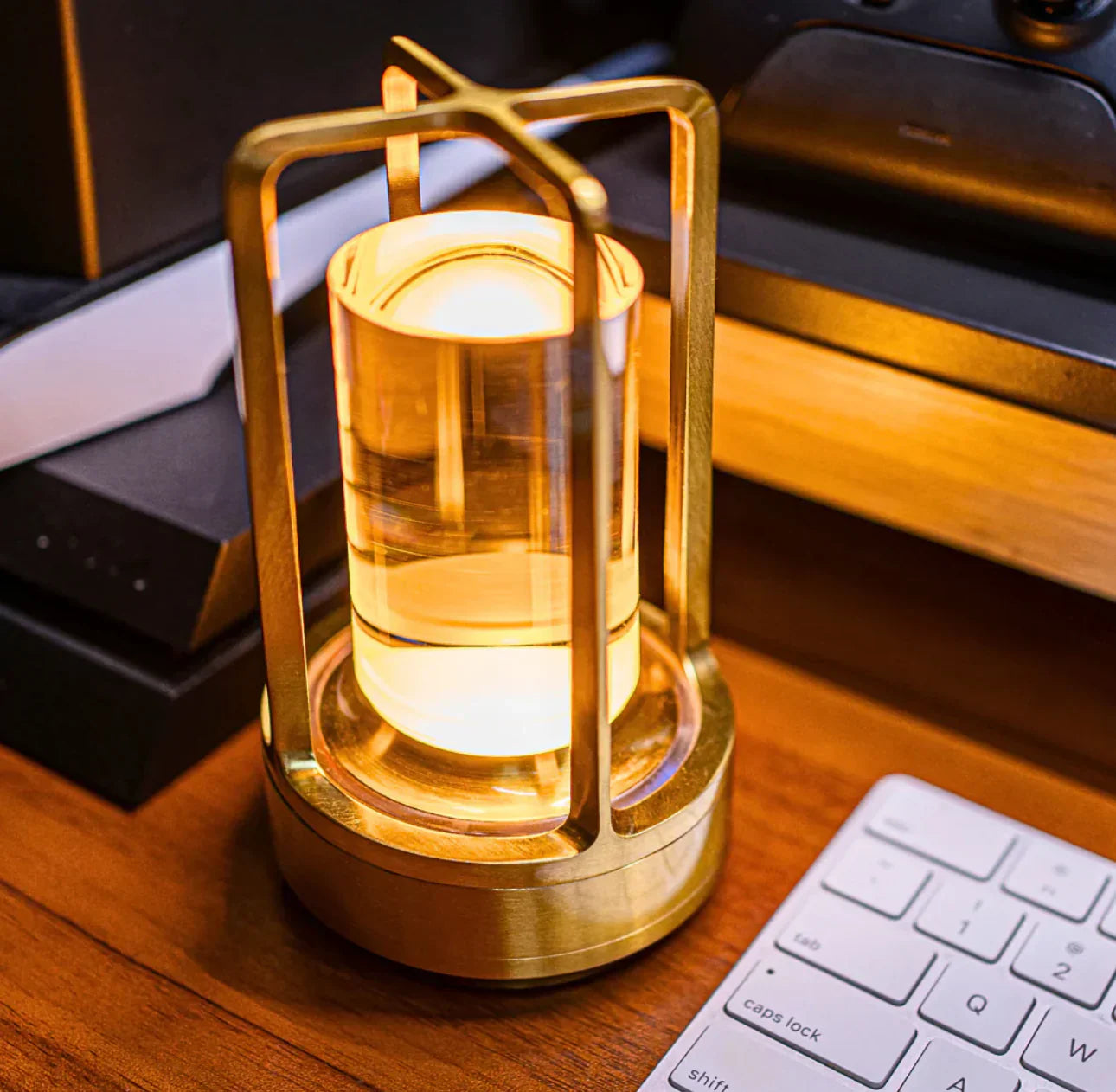 Crystal Rechargeable Table Lamp with Dimmable Lighting