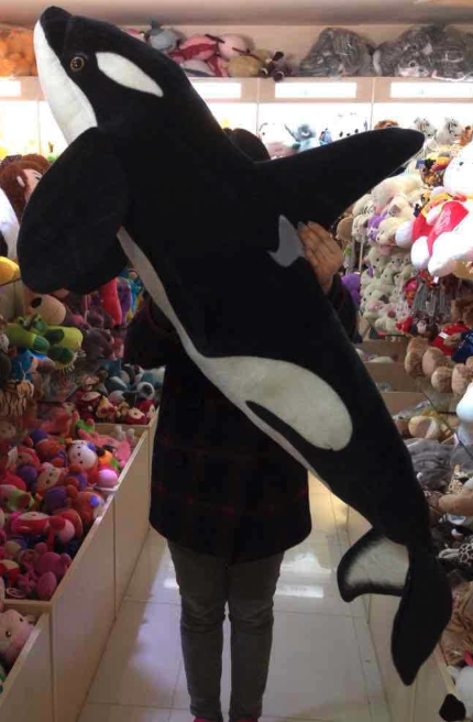 Full Size Orca Plush Toy - Soft Stuffed Killer Whale