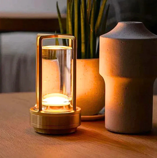 Crystal Rechargeable Table Lamp with Dimmable Lighting