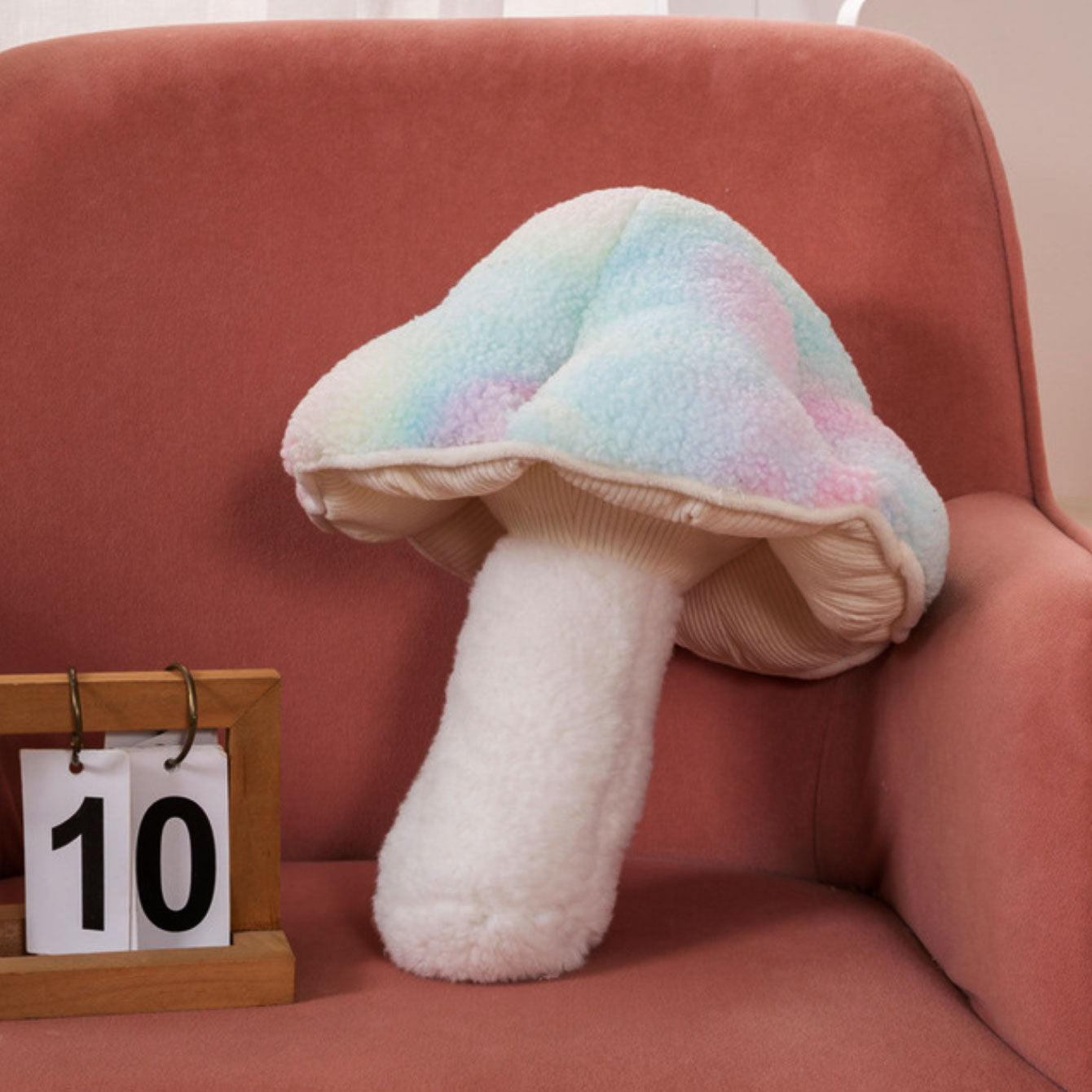 Fluffy Mushroom Shaped Pillow - Soft Polyester Cushion