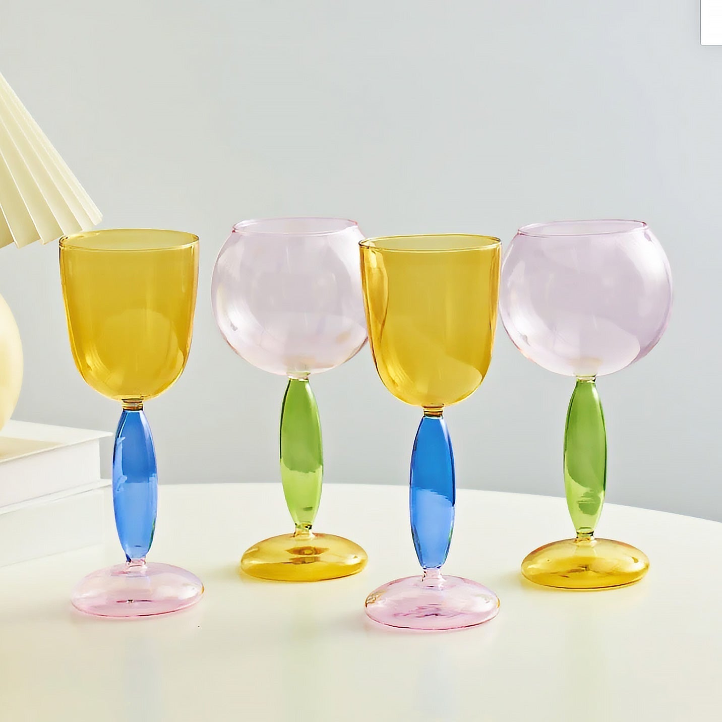 Borosilicate Glass Wine Glass - 3 Colors