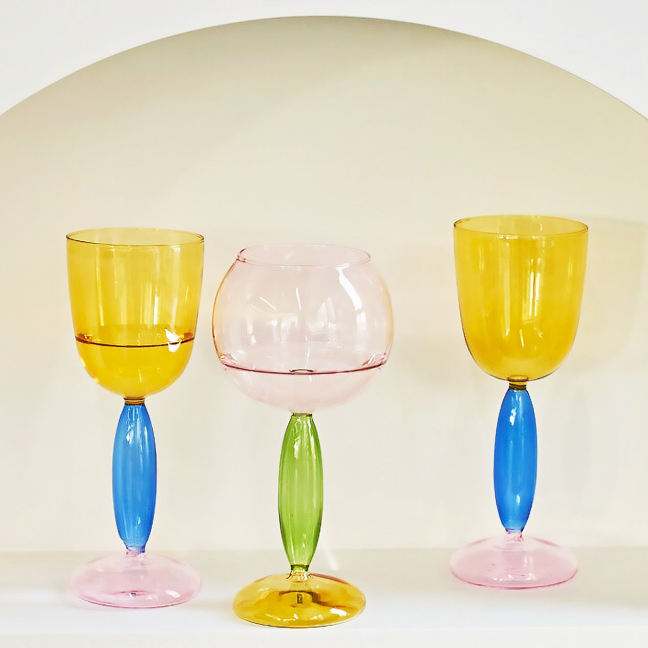 Borosilicate Glass Wine Glass - 3 Colors