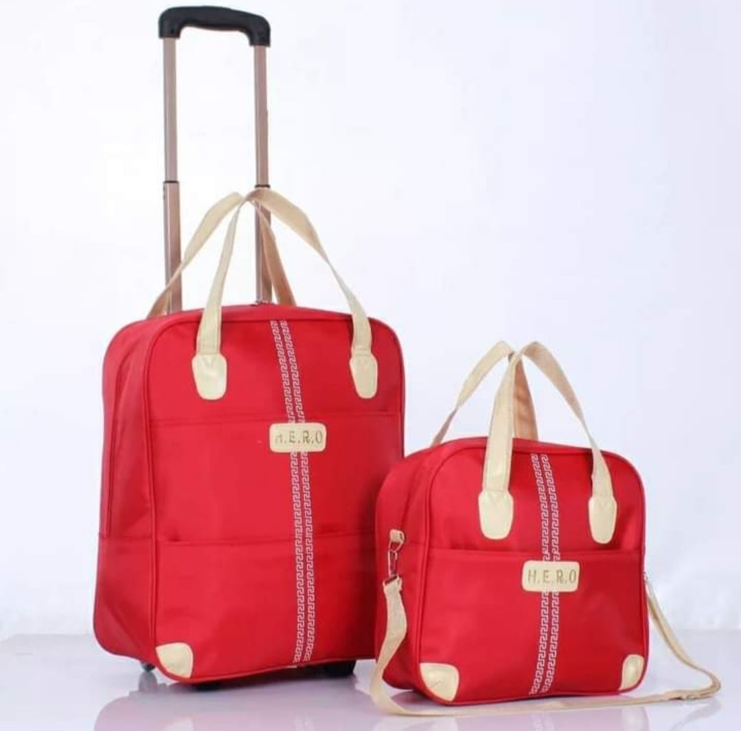 2 in 1 Trolley Travel Bag with Boarding Bag Set