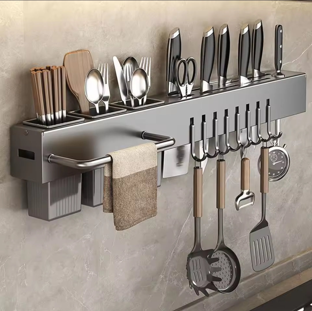 Wall-Mounted Knife and Fork Rack