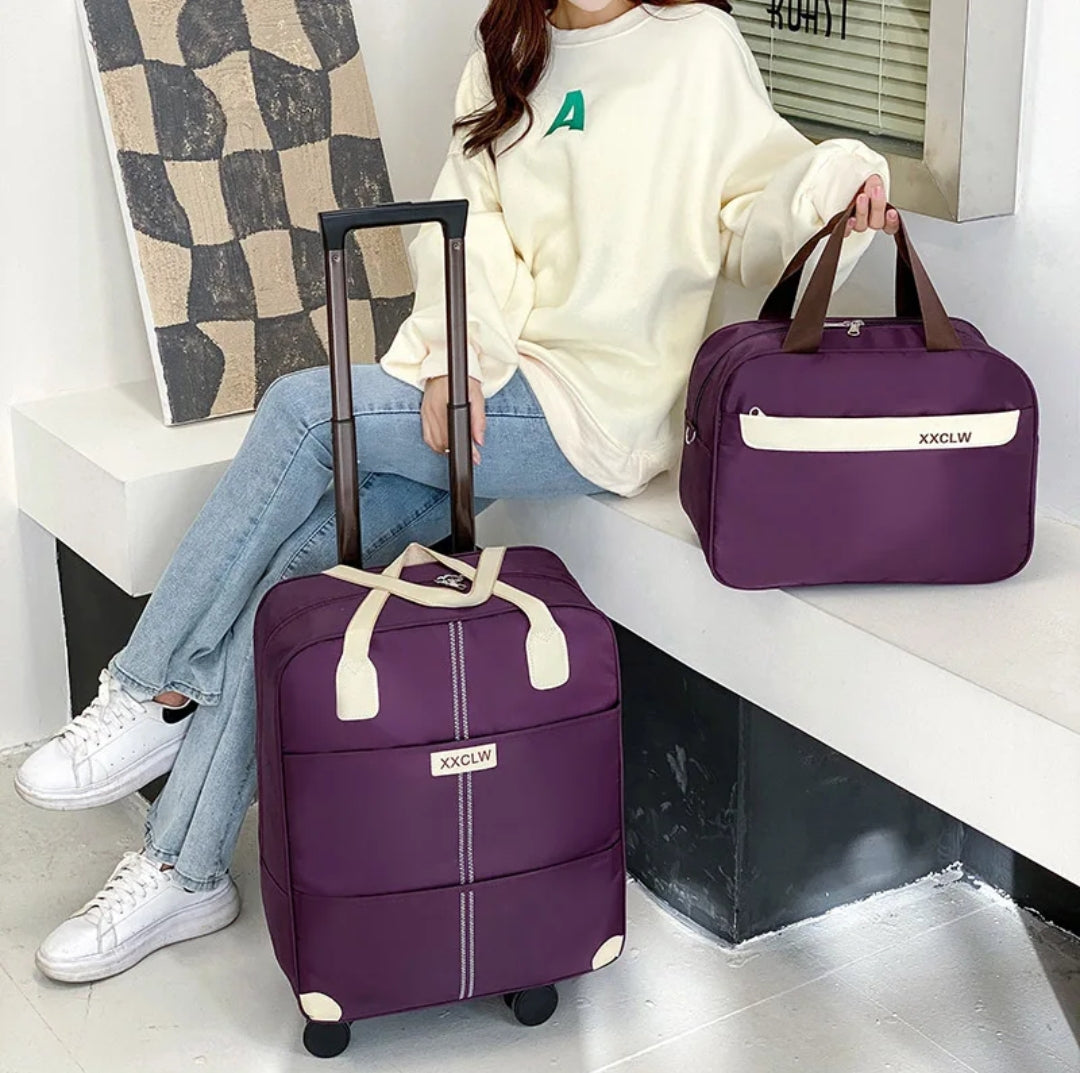 2 in 1 Water-Resistant Travel Trolley Bags