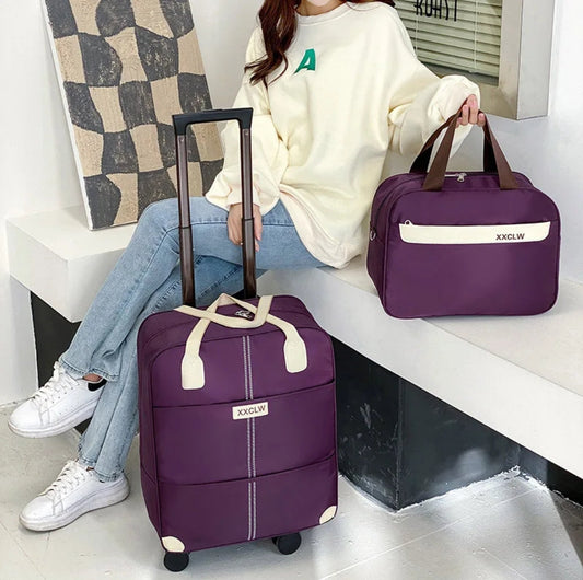 2 in 1 Water-Resistant Travel Trolley Bags