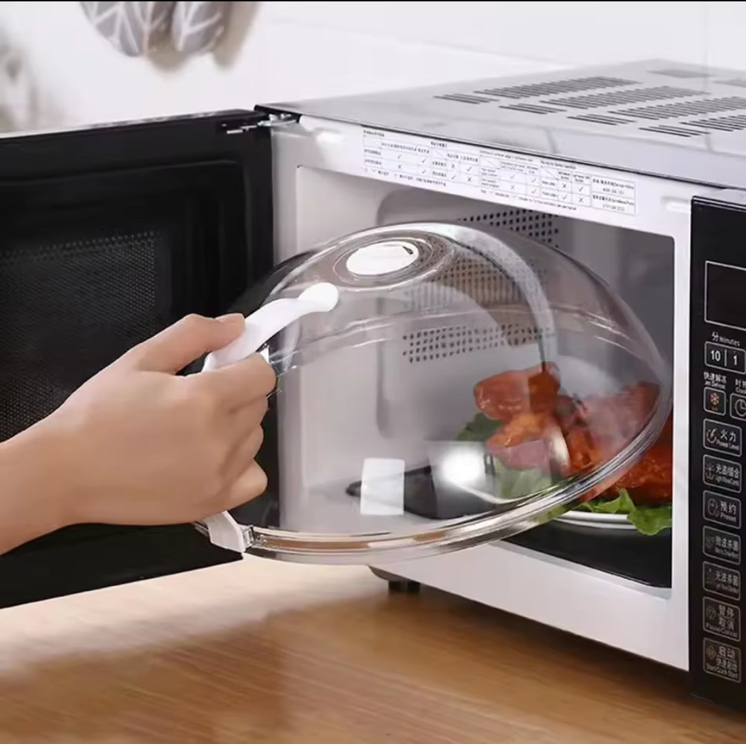 Microwave Splatter Guard with Orange Handle