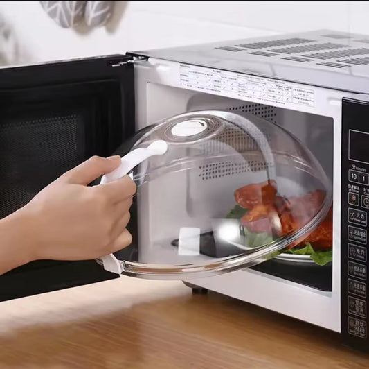 Microwave Splatter Guard with Orange Handle