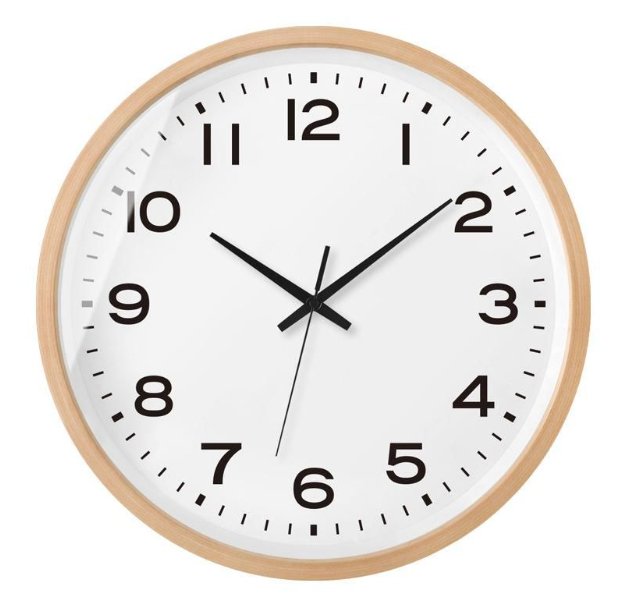 Scandinavian Wooden Wall Clock with Unique Grain