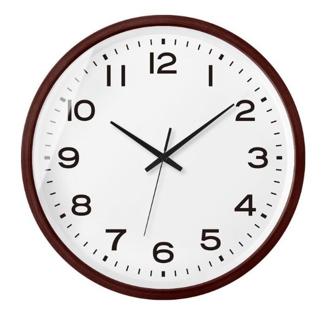Scandinavian Wooden Wall Clock with Unique Grain Design
