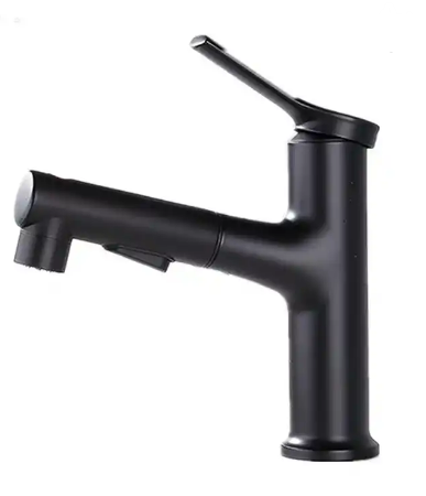 Pull-Out Single-Handle Bathtub Faucet with Swiveling Spout