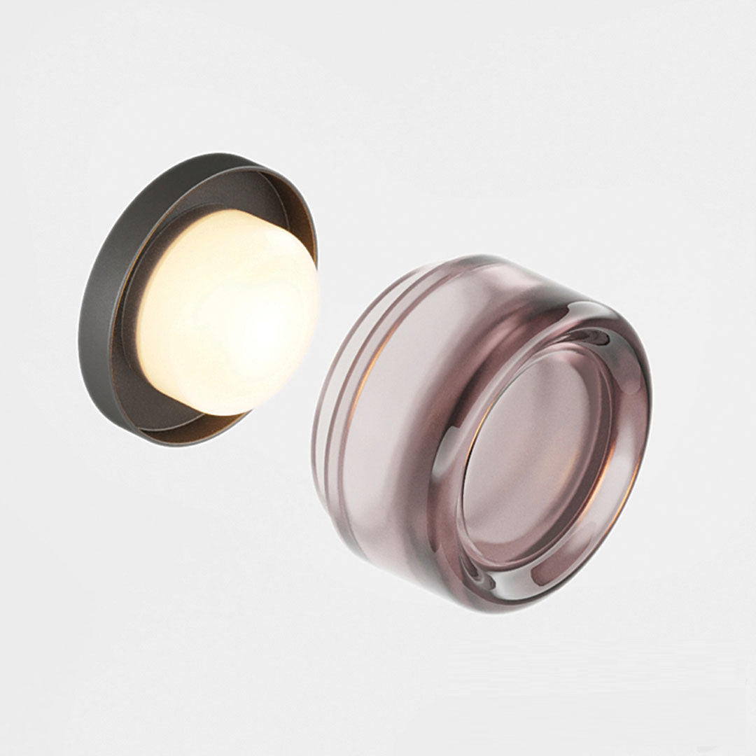 Compact LED Wall Light in Acrylic and Aluminum