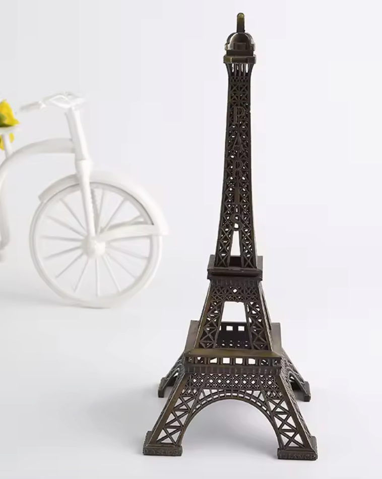 Eiffel Tower Metal Sculpture with Polished Finish