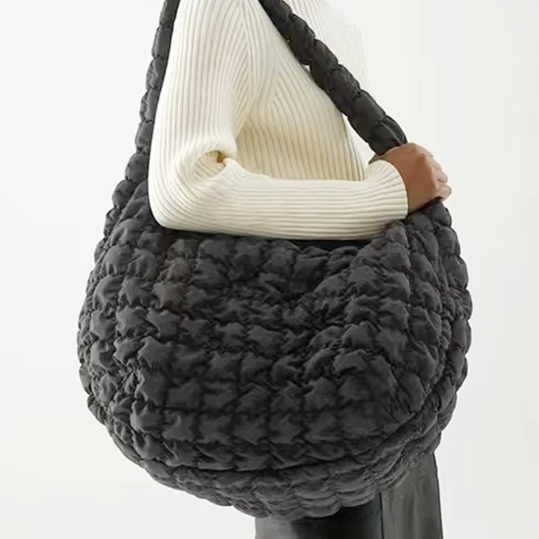 X-Large Quilted Shoulder Bag in Nylon and Polyester