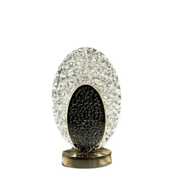 Peacock Design Table Lamp with Gold Base