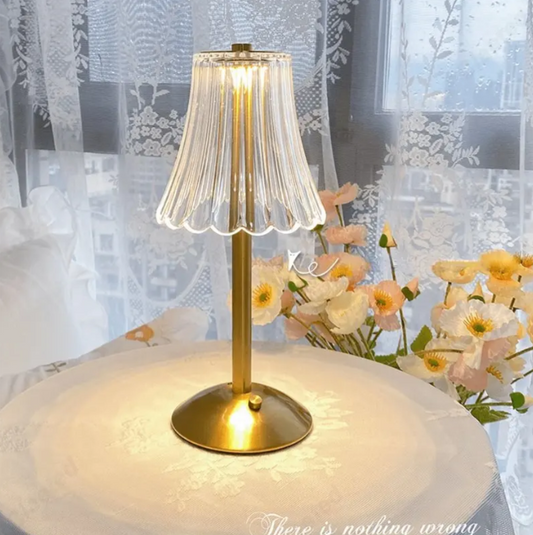 Cordless Crystal Table Lamp with Dimming Function