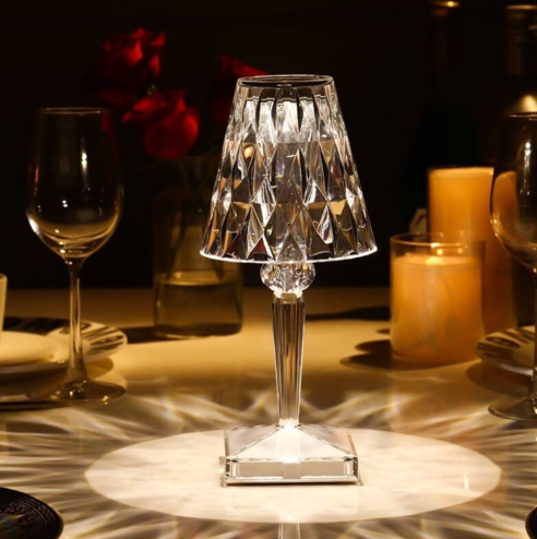 Acrylic Crystal Table Lamp with LED Light