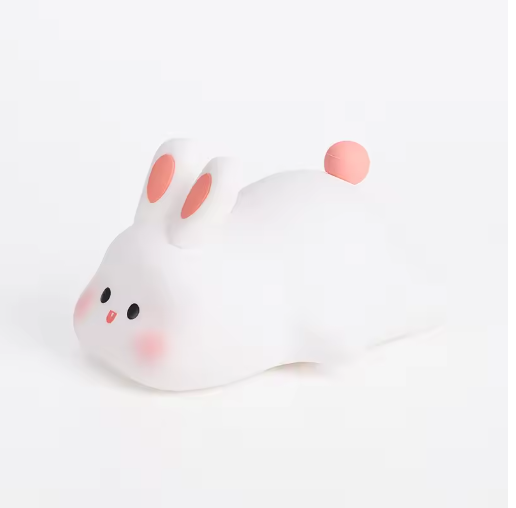 Dimmable Bunny LED Night Light - Rechargeable Silicone Design