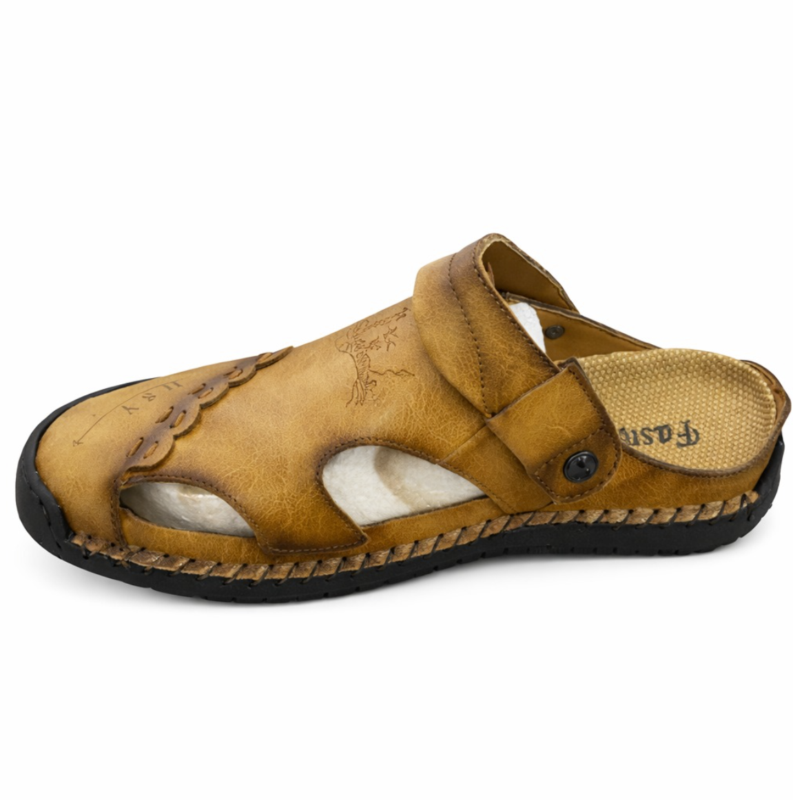 Handmade Men's Breathable Casual Sandals with Rubber Outsole