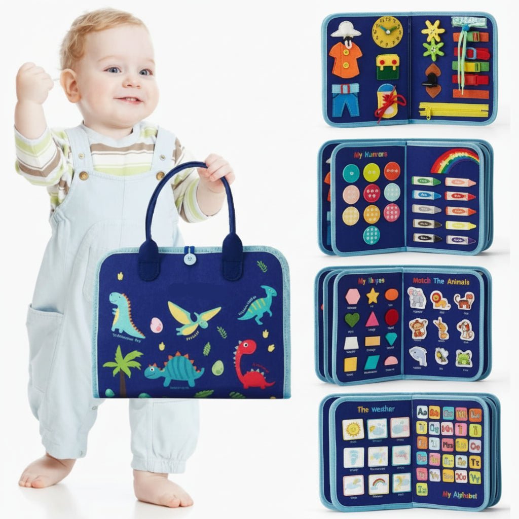 Montessori Activity Board for Motor Skills and Playful Learning