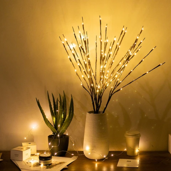 Illuminated Nature-Inspired Branch Table Lamp