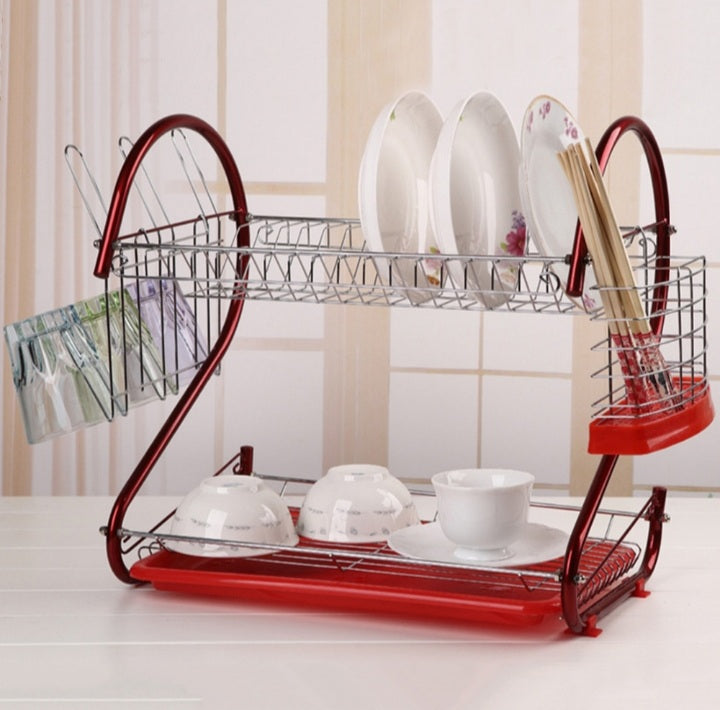 Two-Tier Ventilated Dish Rack