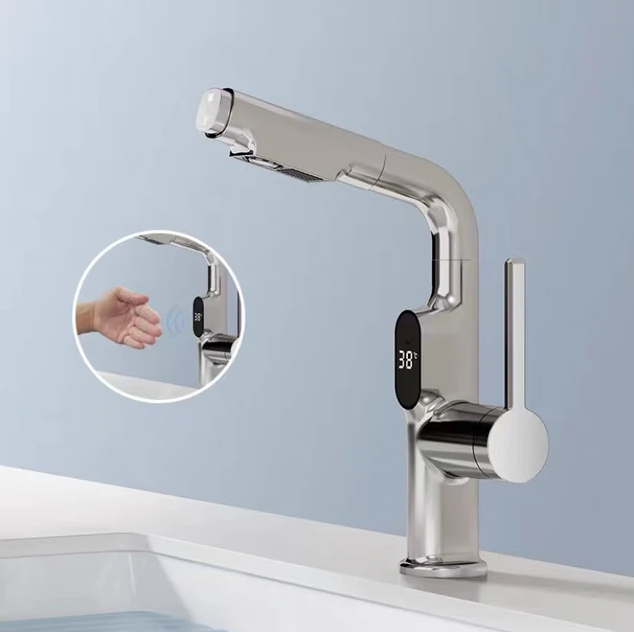 Smart Faucet with LED Temperature Display and 360° Swivel