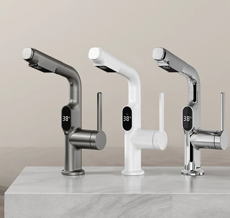 Smart Faucet with LED Temperature Display and 360° Swivel