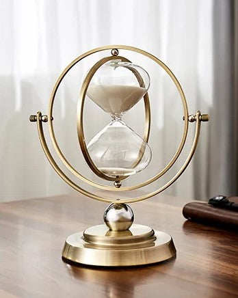 Minimalist Metal and Glass Sand Timer Stopper