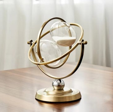 Minimalist Metal and Glass Sand Timer Stopper
