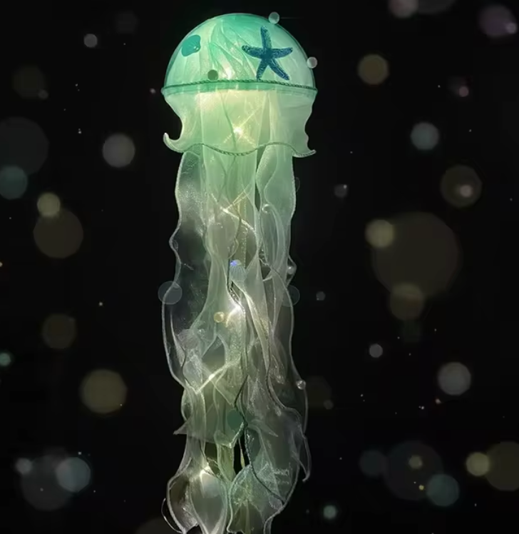 Jellyfish-Shaped LED Night Light with Adjustable Brightness