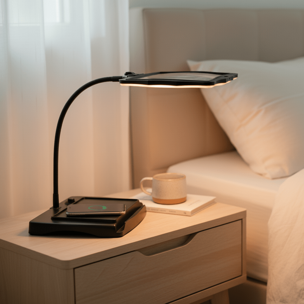 LED Table Magnifier with 3x Magnification and Adjustable Arm