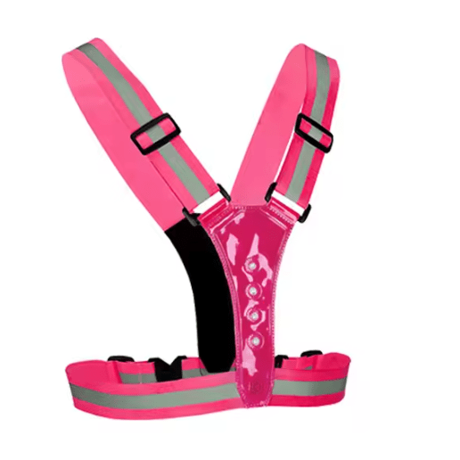 Adjustable USB Rechargeable LED Safety Vest with 3 Light Modes
