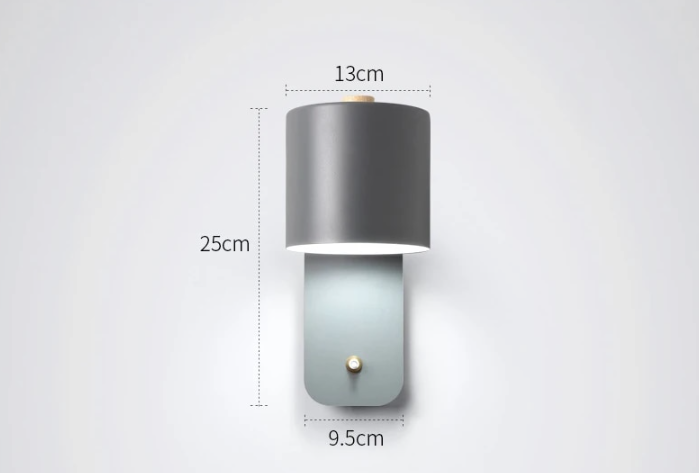 Modern LED Wall Lamp with Switch - Metal Indoor Lighting