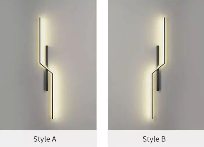 Modern Minimalist LED Wall Lamp in Black and Gold