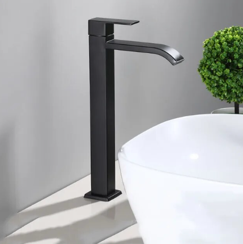 Matte Black Single Handle Cold Water Faucet for Sink