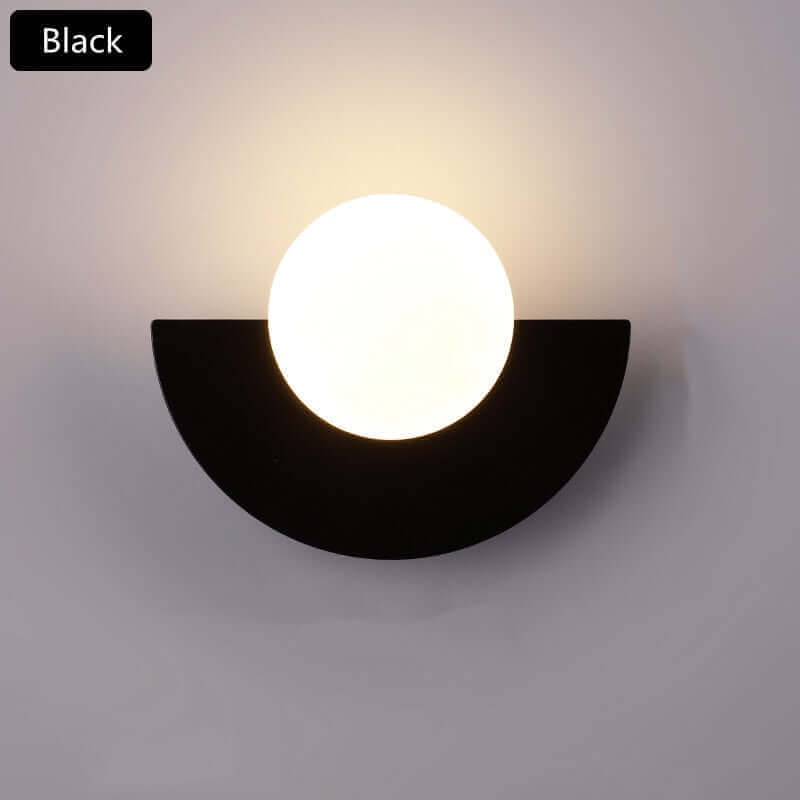 Half Moon Scandinavian Wall Light with LED and Touch Switch