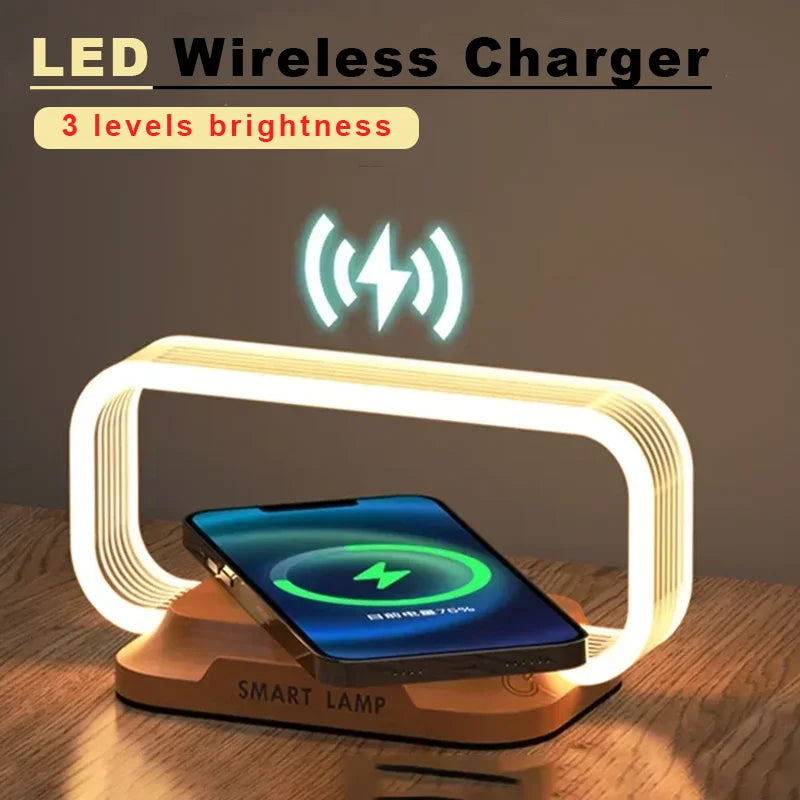 Dimmable LED Table Lamp with Wireless Charger and Touch Control