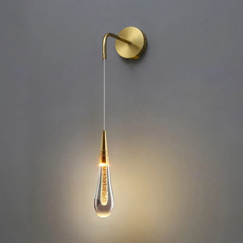 Elegant Wall Lamp with Crystal Accents and LED Illumination