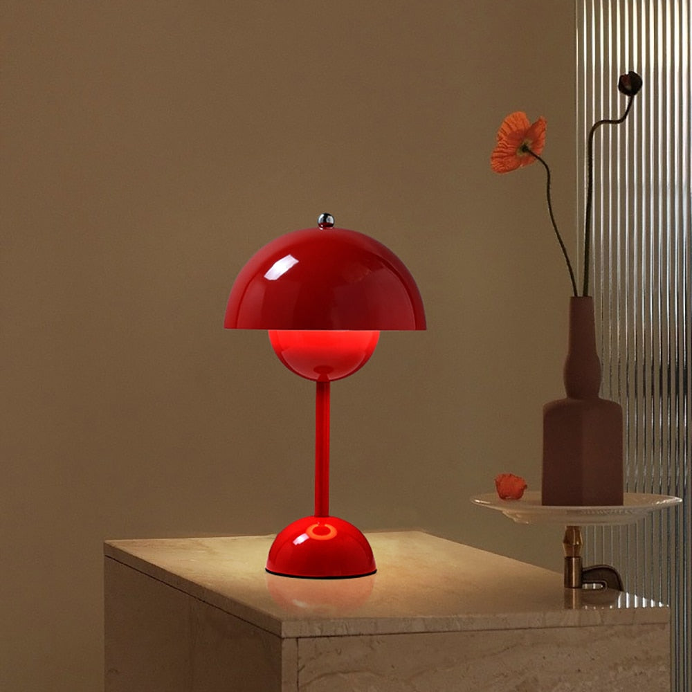 Cordless Flower Pot Table Lamp - Modern LED Design