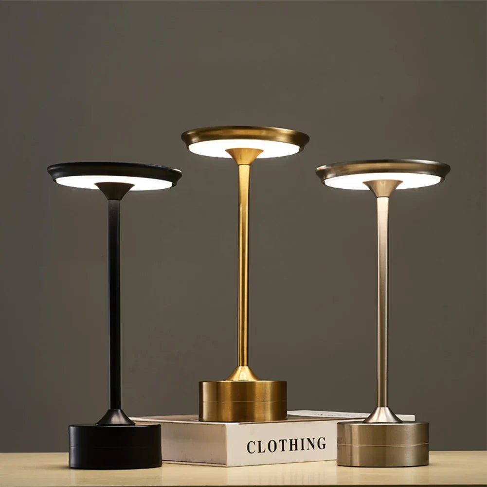 Chic LED Bar Table Lamp in Black, Gold, or Silver