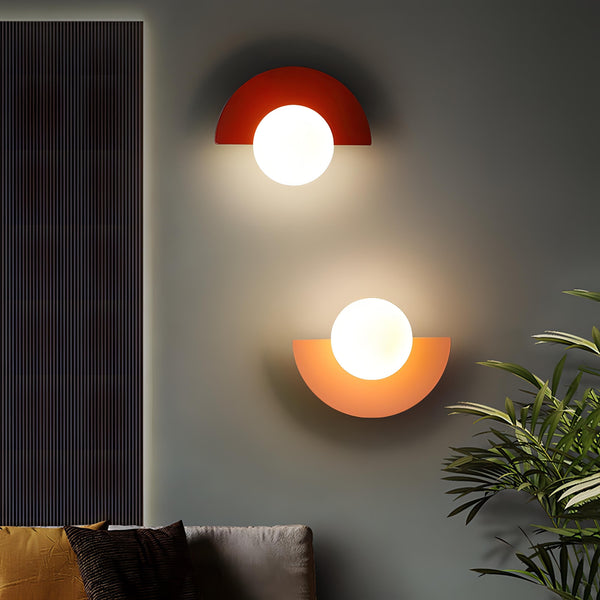 Nordic Half-Circle LED Wall Lamp in 6 Colors