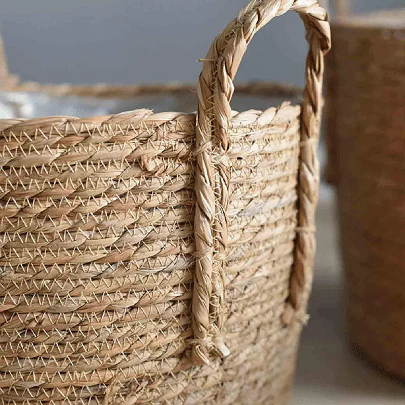 Handwoven Extra Large Straw Flower Pot Storage Basket