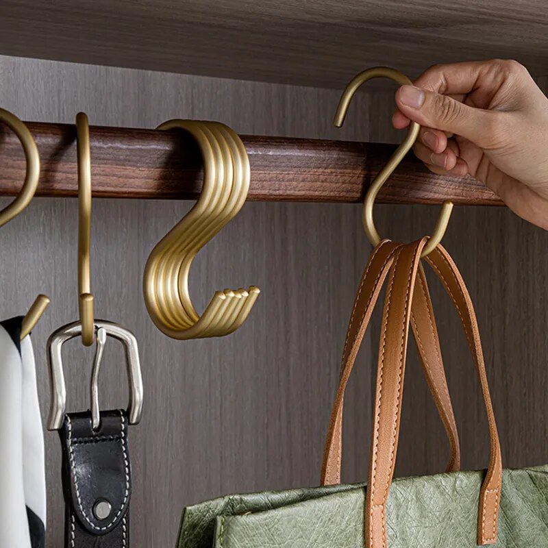 Elegant Metal Clothing Hooks for Wardrobe and Garment Rack