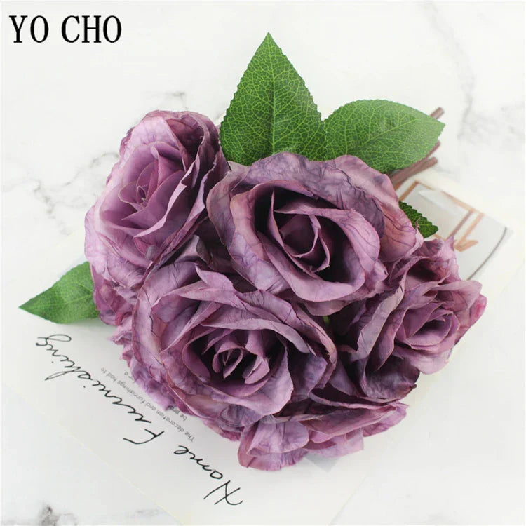 Large Faux Peony Silk Flower Bouquet for Weddings and Home Decor