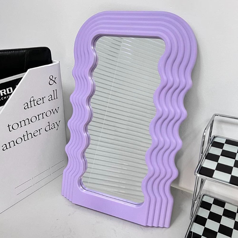 Wavy Retro Mirror in Fun Colors