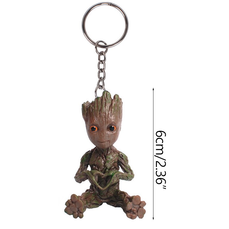 Miniature Groot Figure - Playful Resin Office Decoration
